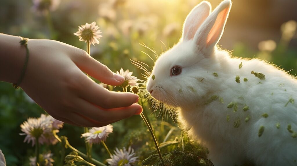 nurturing connection with rabbits