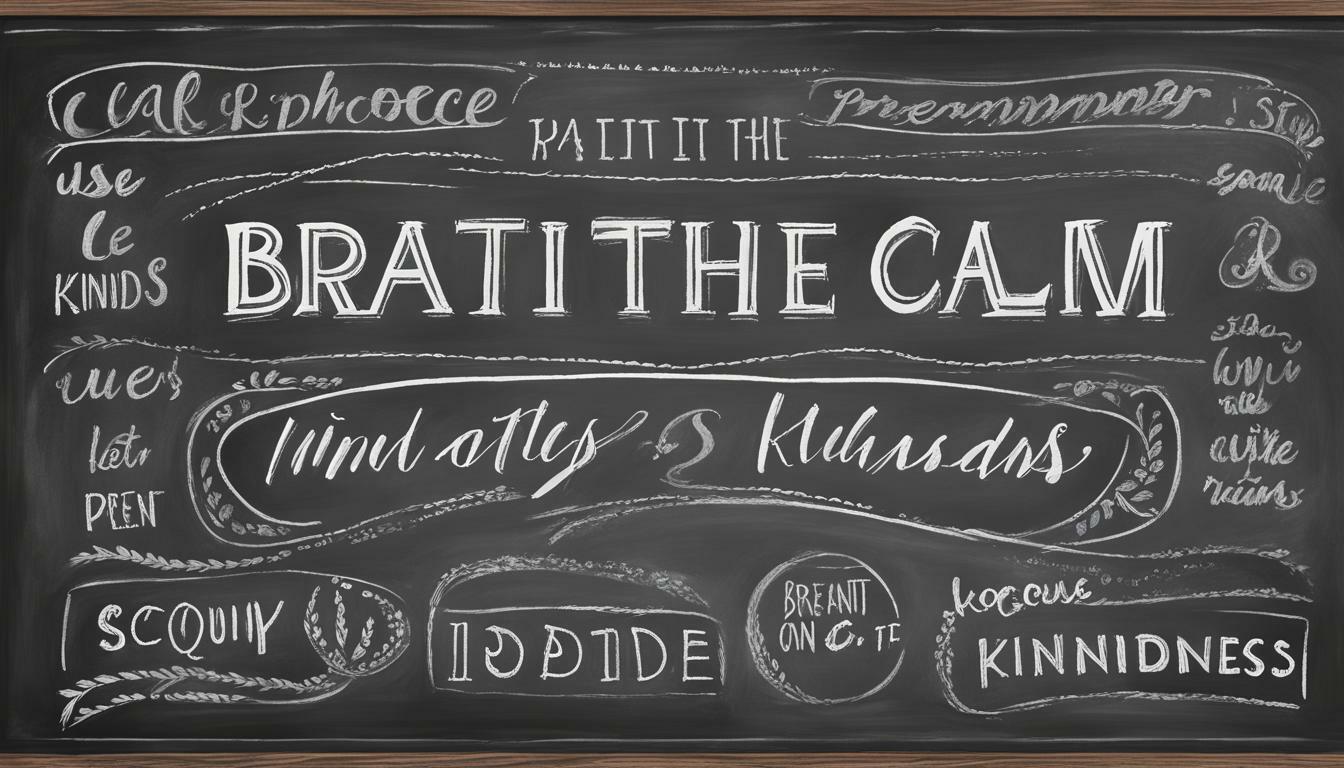 positive words on a chalkboard