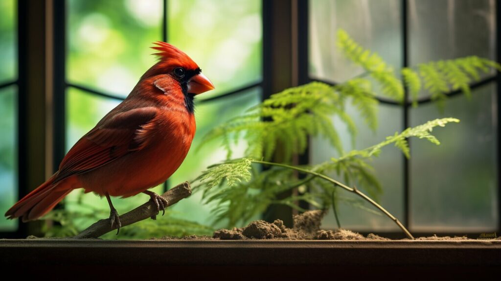 spiritual interpretation of cardinal tapping on window