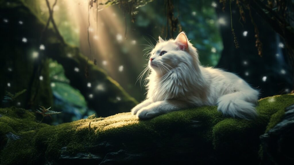 spiritual meaning of white cats