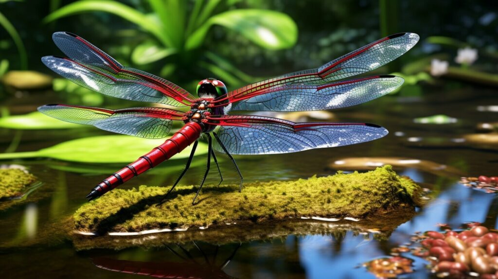 spiritual message of red dragonfly