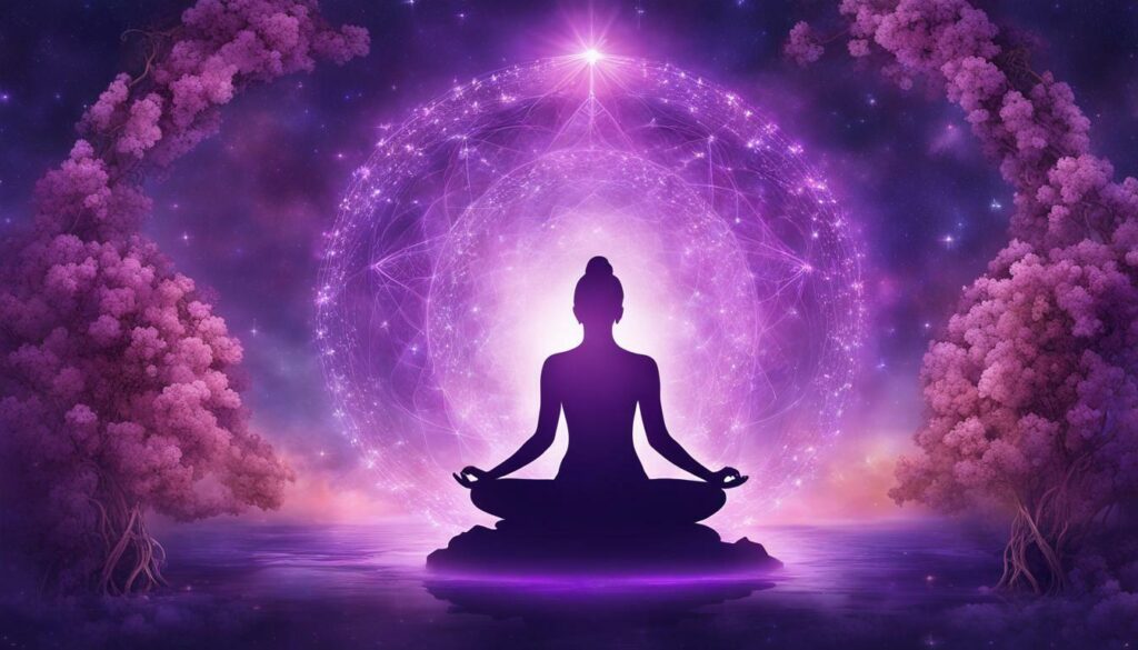 spiritual significance of violet aura image