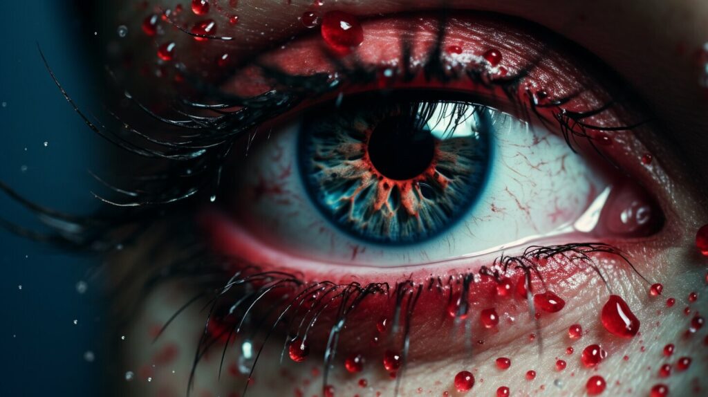 symbolism of broken blood vessel in eye