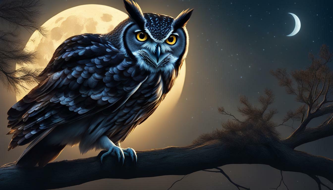 Owl hooting at night