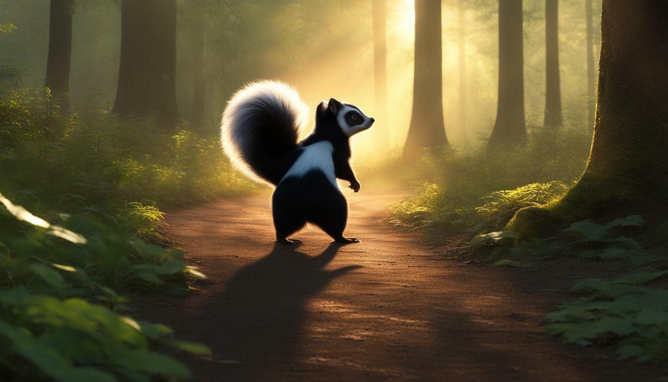 spiritual meaning of a skunk crossing your path